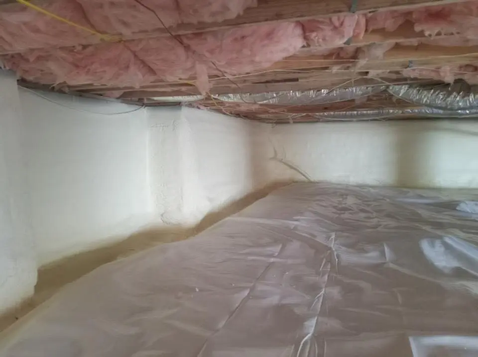 Crawl space encapsulation with closed-cell spray foam for Roof Waterproofing in Scottsburg